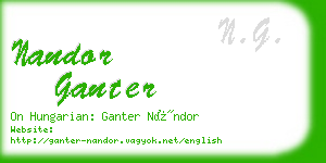 nandor ganter business card